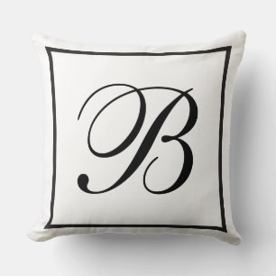 Black Monogram Cushion