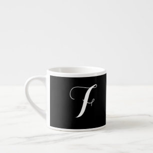 Black Monogram Espresso Mug