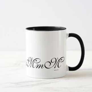 Black Monogram Initial M Pattern Coffee Mug