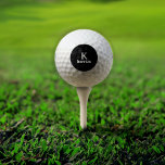 Black monogram initial name personalised golf balls<br><div class="desc">Man monogram and name create your own golf ball template in simple black and white. You can change background and text colours by selecting customise option. It can be a special gift for a boyfriend,  husband,  son,  dad,  groom,  best man for a birthday,  wedding,  Christmas,  or graduation.</div>