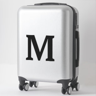 Black Monogram Initials Name Custom Colour Elegant