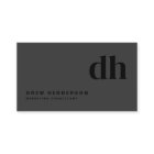 Black Monogram Minimalist Modern Professional