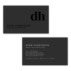 Black Monogram Minimalist Modern Professional