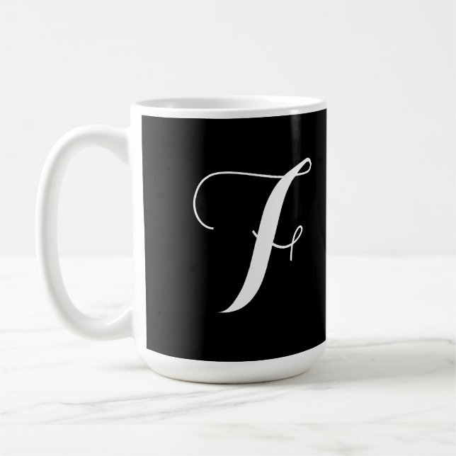 Black Monogram Mug (Left)