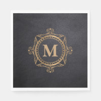 Black monogram ornamental mandala design