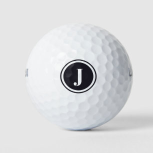 Black Monogram Personalised Golf Balls