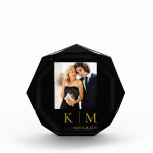 Black-Monogram-Photo-Wedding Keepsake- Photo Block