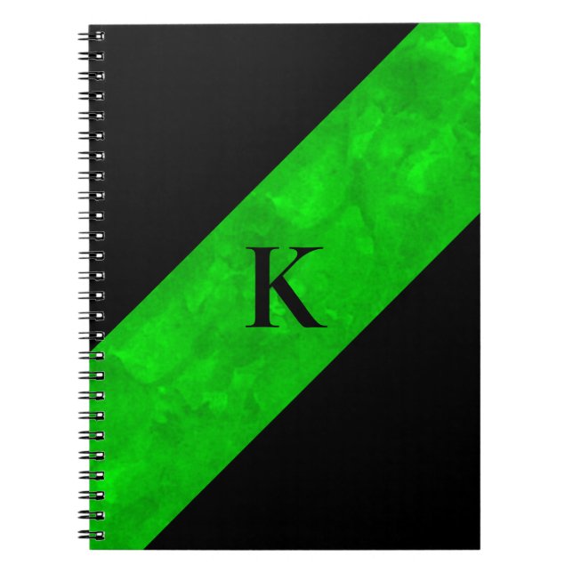 Black Monogrammed Notebook (Front)