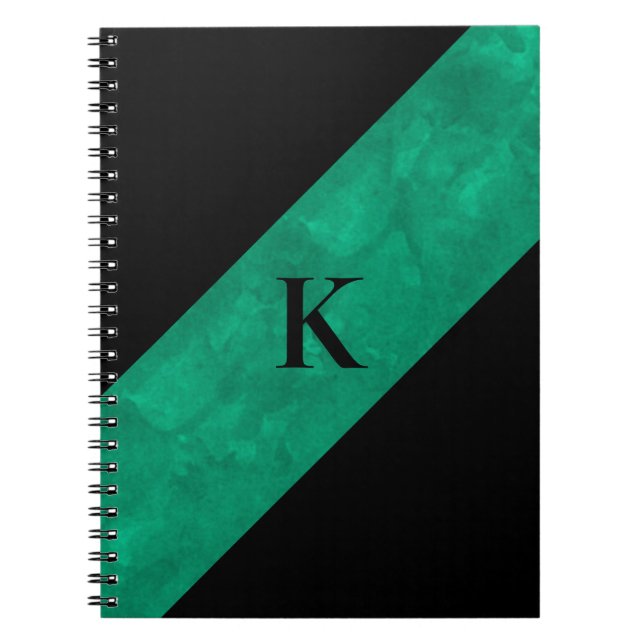 Black Monogrammed Notebook (Front)