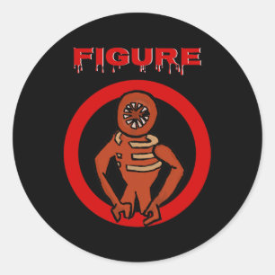 Black Monster Horror Game Doors Halloween Custome Classic Round Sticker
