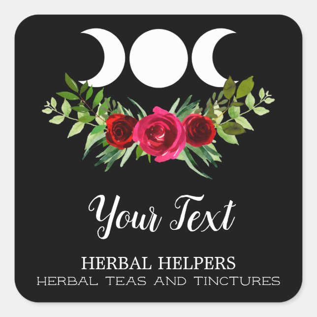 Black Moon Herbal Medicine Labels (Front)