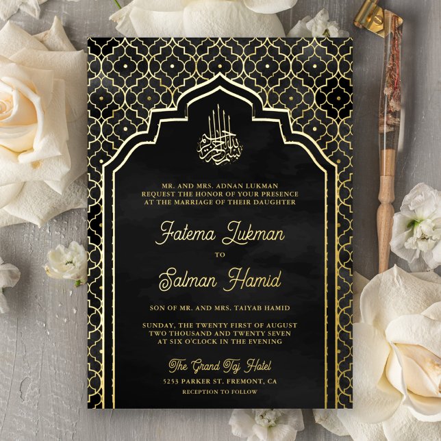 Black Moroccan Arch Muslim Wedding Gold (Creator Uploaded)