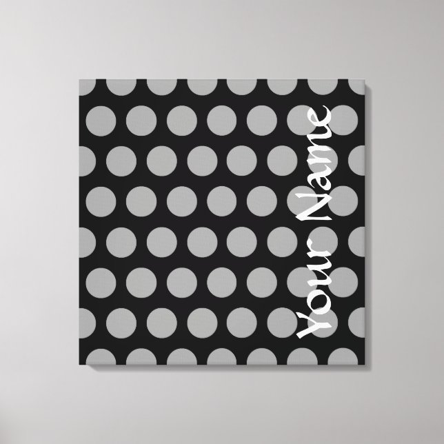 Black Moroccan Moods Dots Canvas Print (Front)