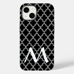 Black Moroccan Moods Quatrefoil Case-Mate iPhone 14 Case