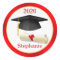 Black Mortar, diploma Your name Graduation Sticker