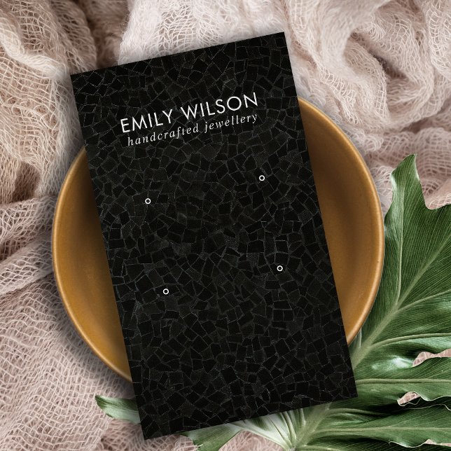 BLACK MOSAIC TEXTURE 2 STUD EARRING DISPLAY CARD (Creator Uploaded)