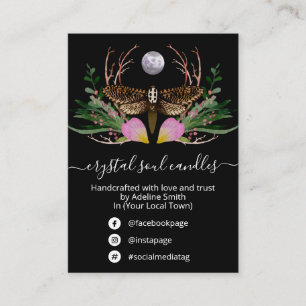 Black Moth Moon Spell Jar Kit Business Card