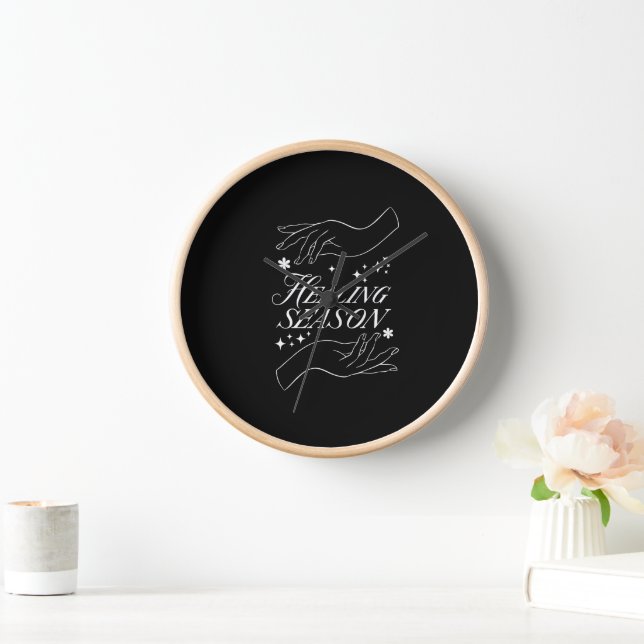 Black Motivational Clock| Hands of Hope Wall Clock (Home)