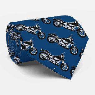 Black motorbike tie