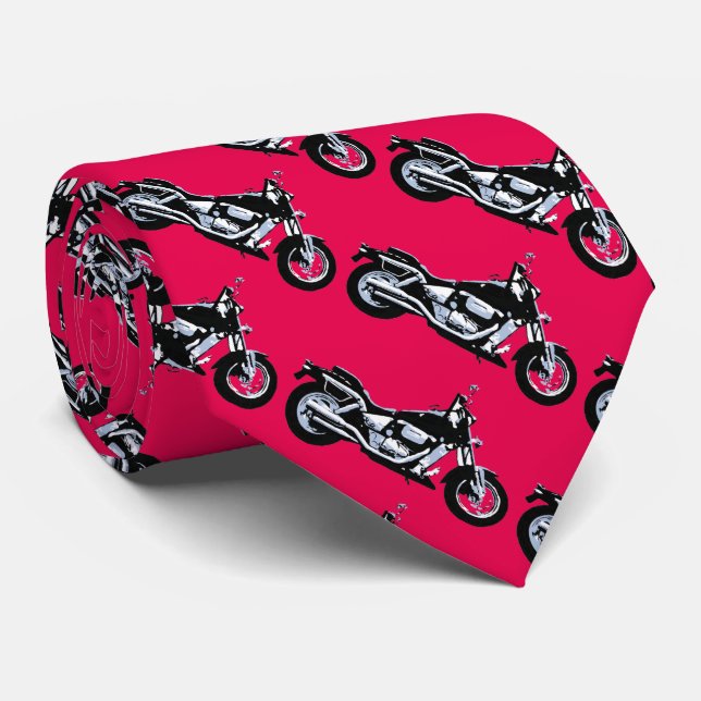 Black motorbike tie (Rolled)