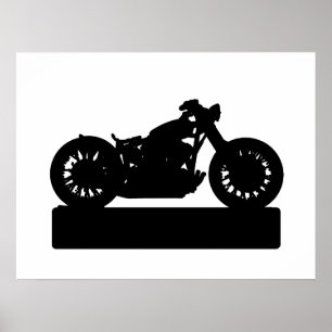Black motorcycle for walls poster
