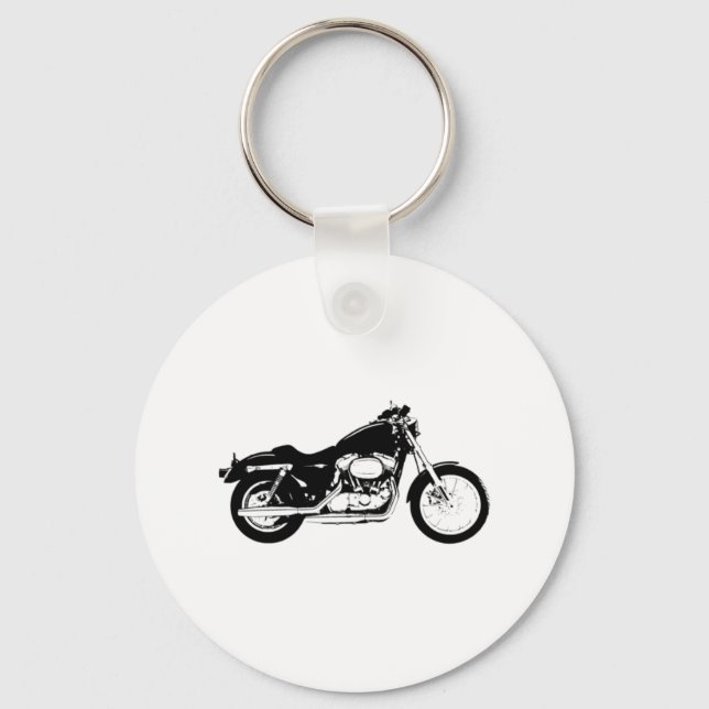 Black Motorcycle Key Ring (Front)