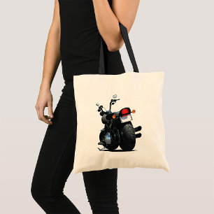 Black Motorcycle Tote Bag