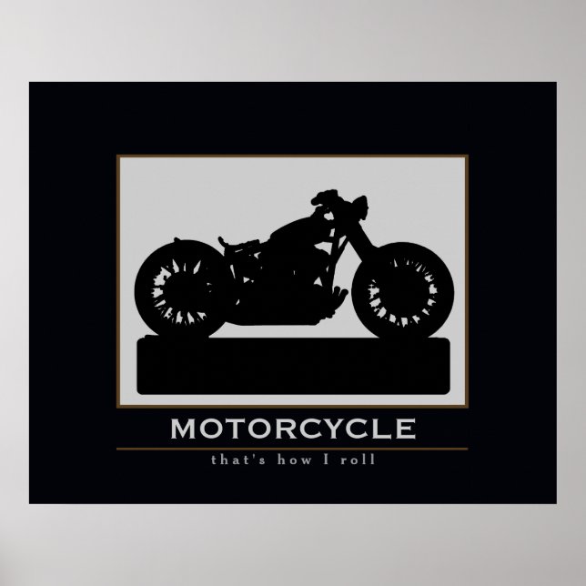 Black Motorcycle wall decor (Front)