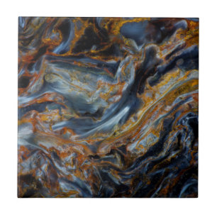 Black Mottled Pietersite Tile