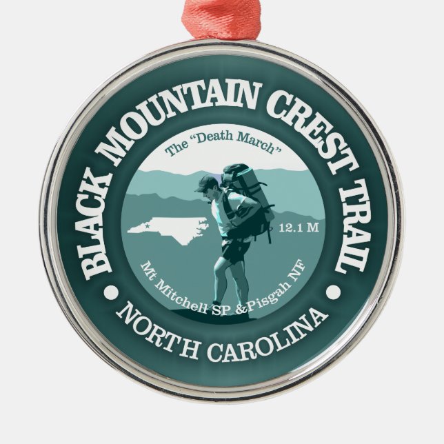 Black Mountain Crest Trail (T) Metal Tree Decoration (Front)