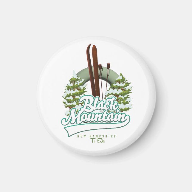 Black Mountain New Hampshire Ski logo. Magnet (Front)