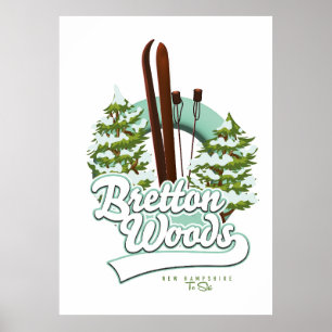 Black Mountain New Hampshire Ski logo. Poster