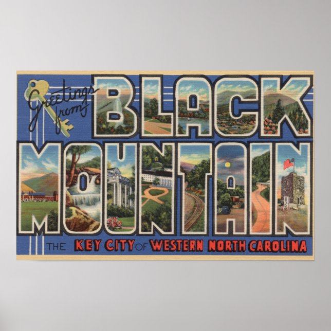 Black Mountain, North Carolina Poster (Front)