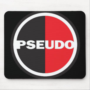 BLACK MOUSE PAD with pseudo logo