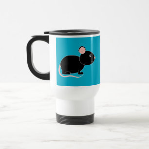 Black Mouse. Travel Mug