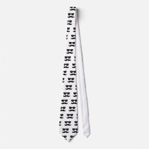 Black Moustache and Sunglasses Humour Gift Tie
