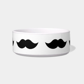 Black Moustache Background Bowl