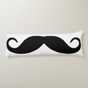 Black Moustache Body Cushion