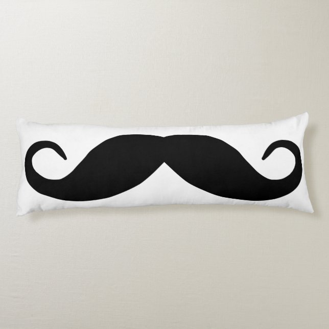 Black Moustache Body Cushion (Back)