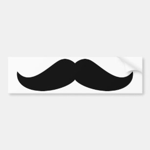 Black Moustache Bumper Sticker