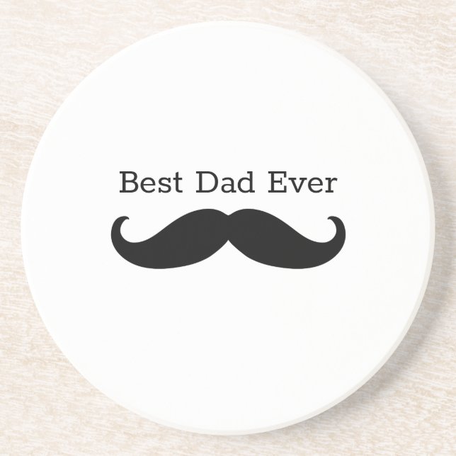 Black Moustache Coaster (Front)