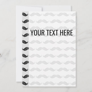 Black Moustache Drawing Pattern Announcement