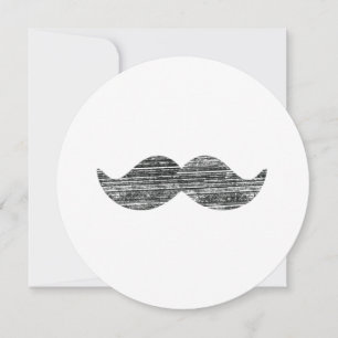 Black Moustache Invitation