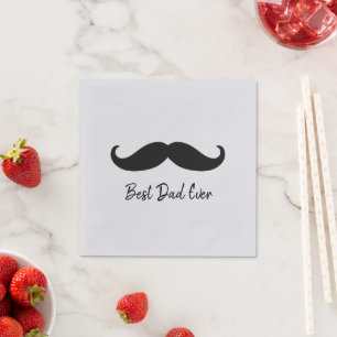 Black Moustache Napkin