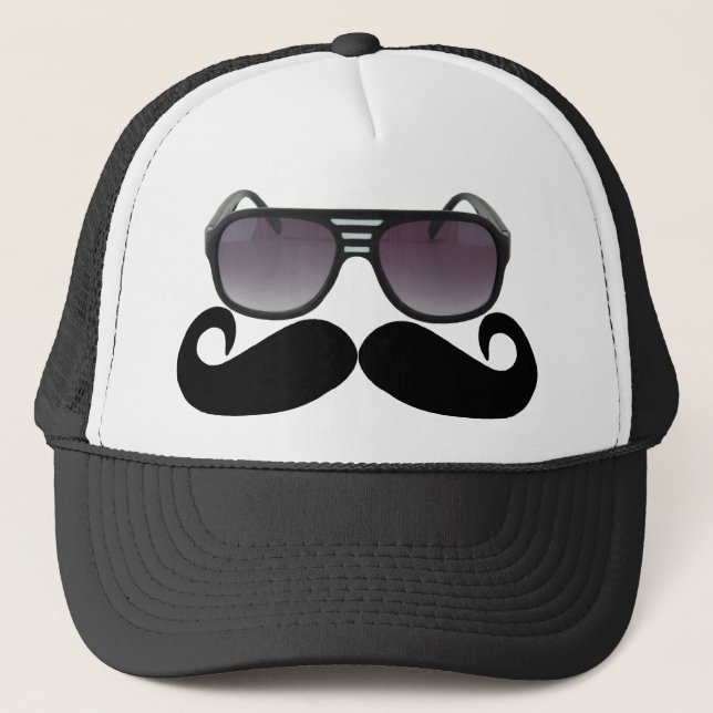 Black Moustache or Black Moustache for Fun Gifts Trucker Hat (Front)