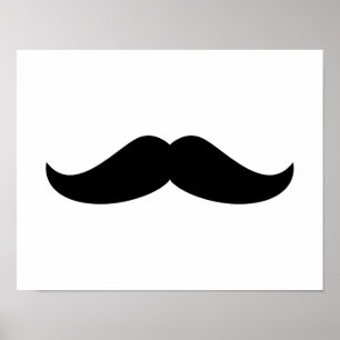 Black Moustache Poster