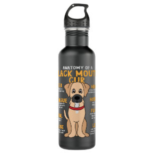 Black Mouth Cur Anatomy Funny Dog Mom Dad Cute Gif 710 Ml Water Bottle