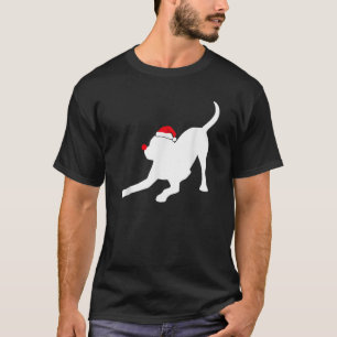 Black Mouth Cur Dog Santa Hat Christmas Men Women T-Shirt