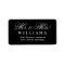 Black Mr and Mrs Script Wedding Return Address