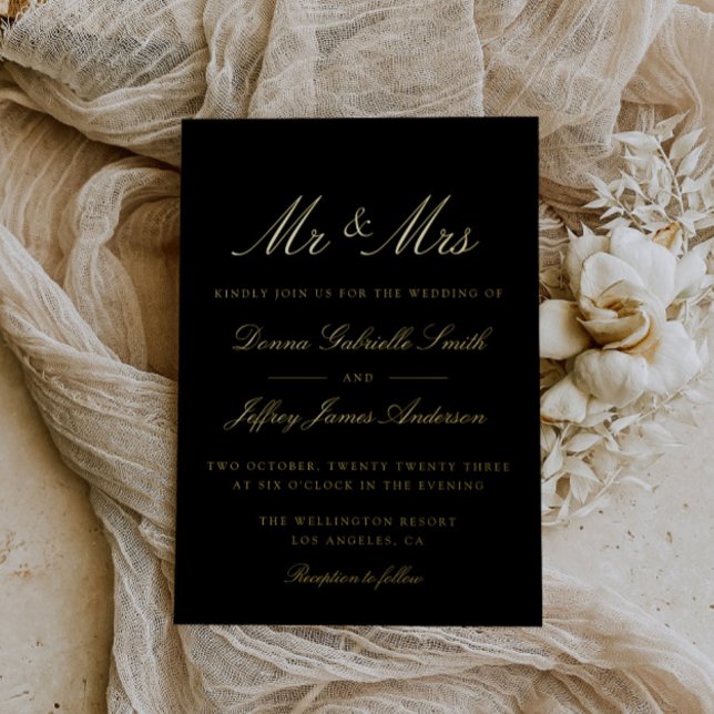 black MR & MRS wedding gold (Creator Uploaded)
